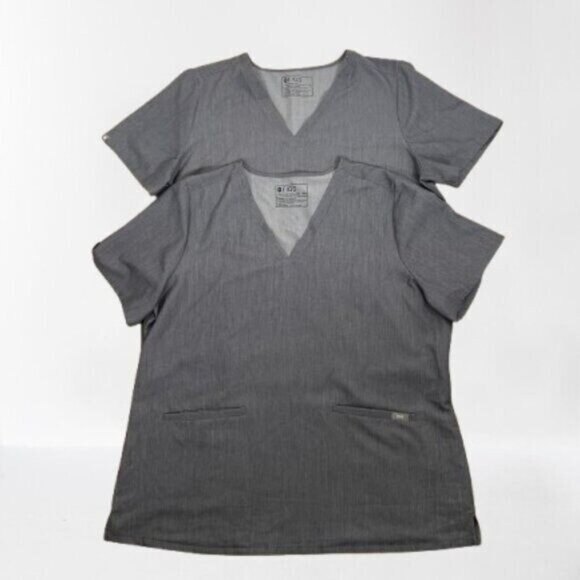 FIGS Womens Two Technical Collection Casma Three Pockets Tops Size XXL Gray - Picture 1 of 8